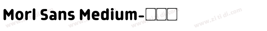 Morl Sans Medium字体转换